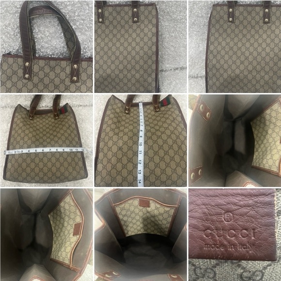 Gucci GG Plus Monogram Signature Web Loop Vertical Tote Light Brown - Picture 12 of 16
